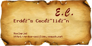 Erdős Cecílián névjegykártya