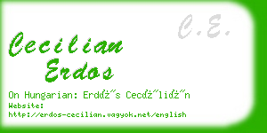 cecilian erdos business card